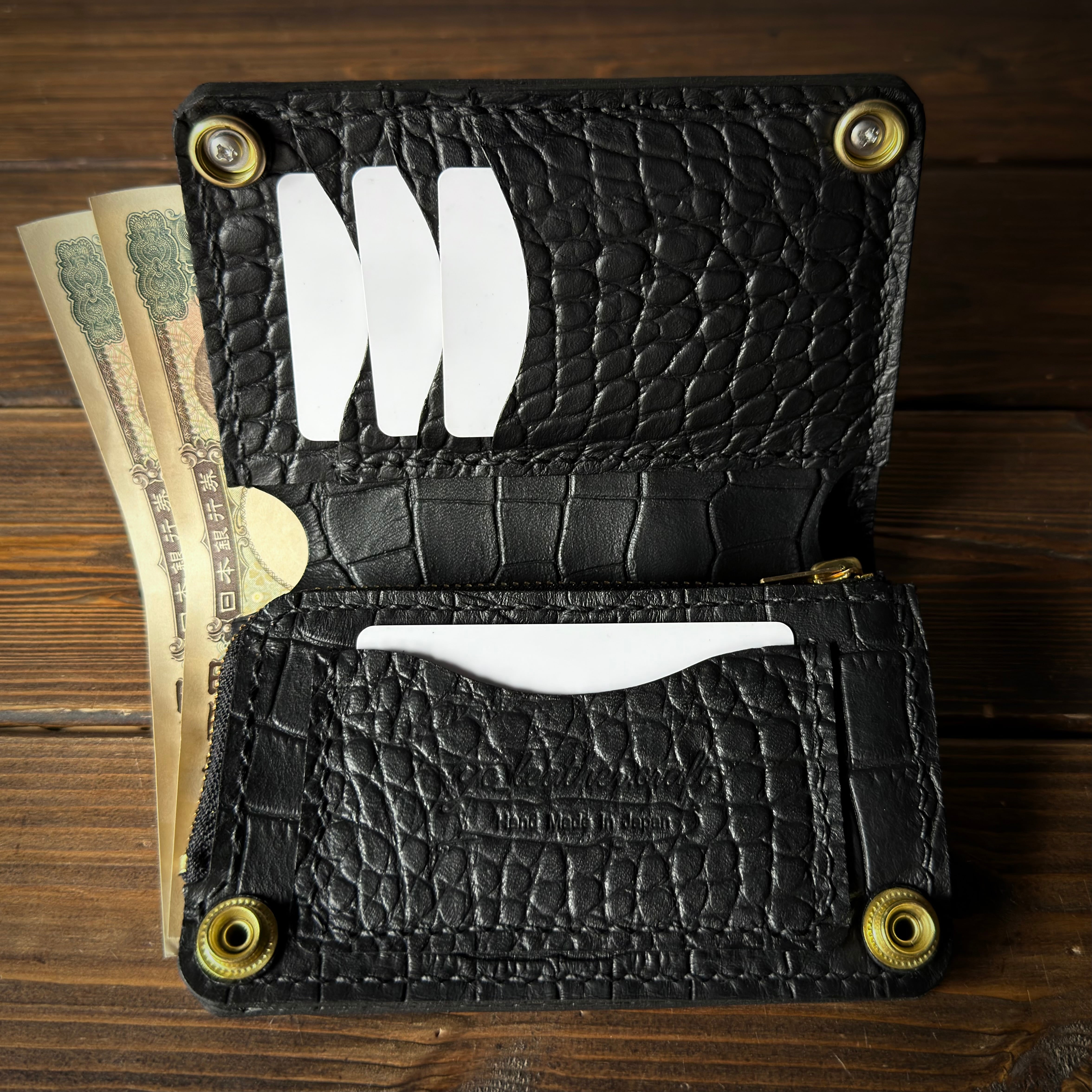 user_c4cb9a55様 リクエスト 12点 カスタムオーダー Trucker Wallet-09Ⅱ クロコ型押しレザー