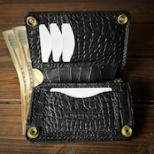 【カスタムオーダー Trucker Wallet-09Ⅱ クロコ型押しレザー】
