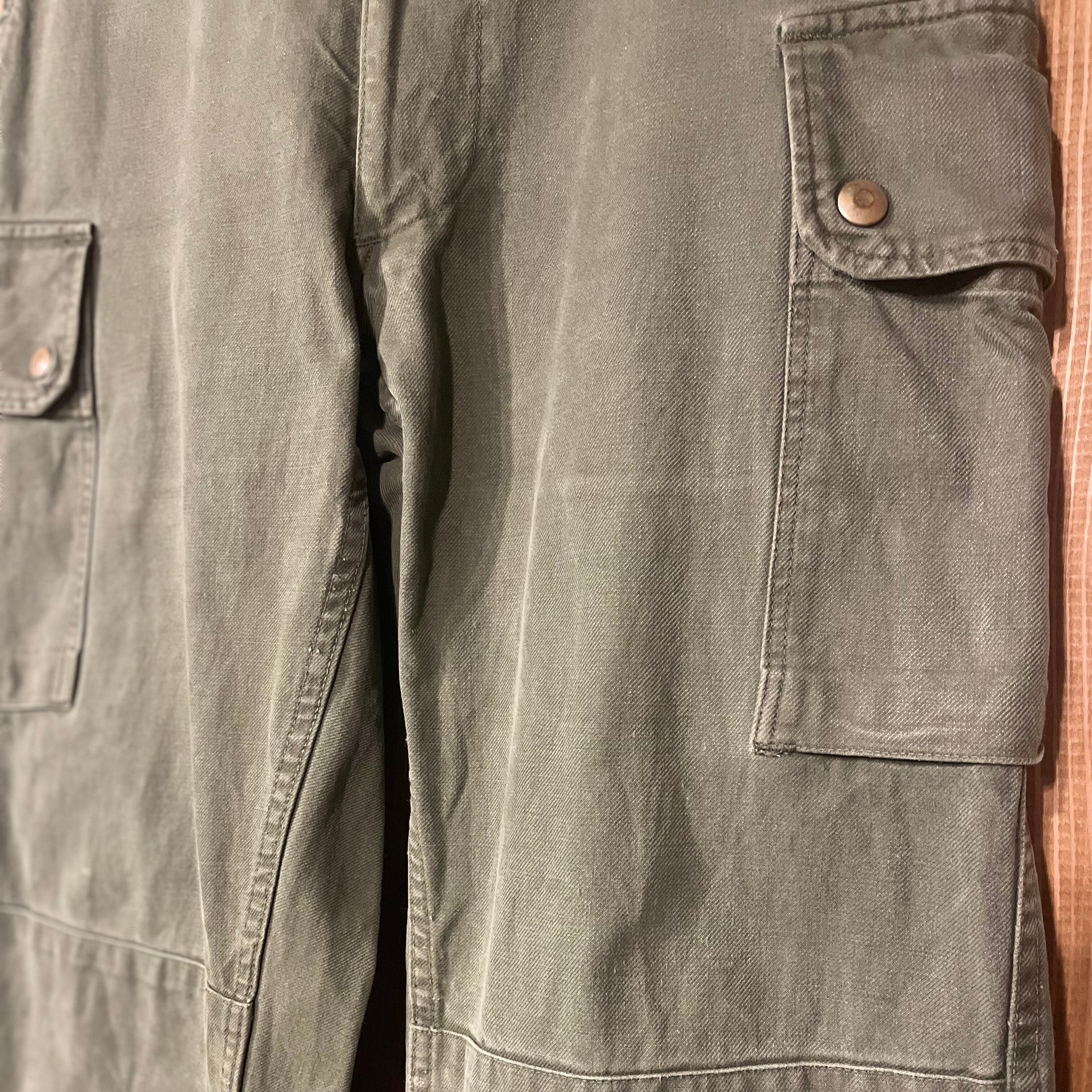 70s フランス軍 実物 カーゴパンツ メカニックパンツ 80X W78cm M