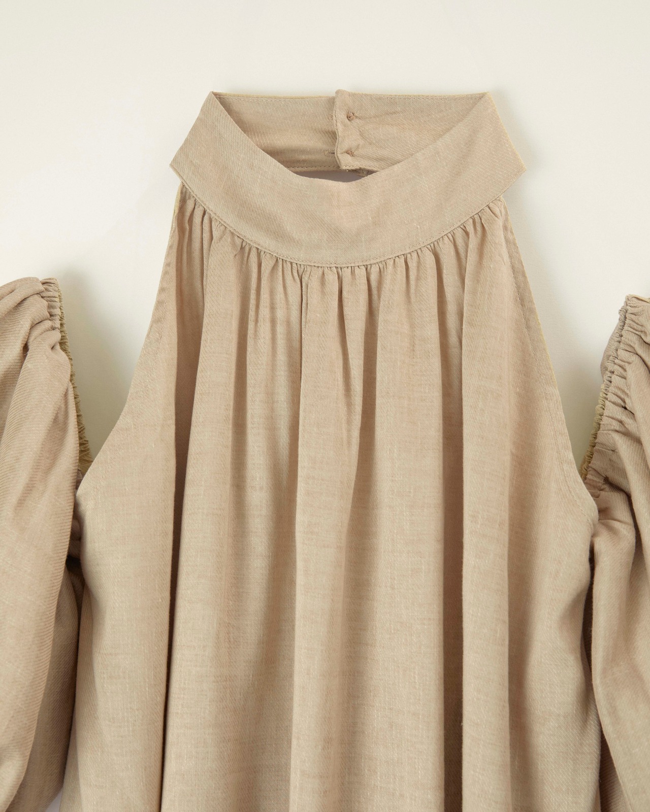 DU250529 linen shoulder one piece