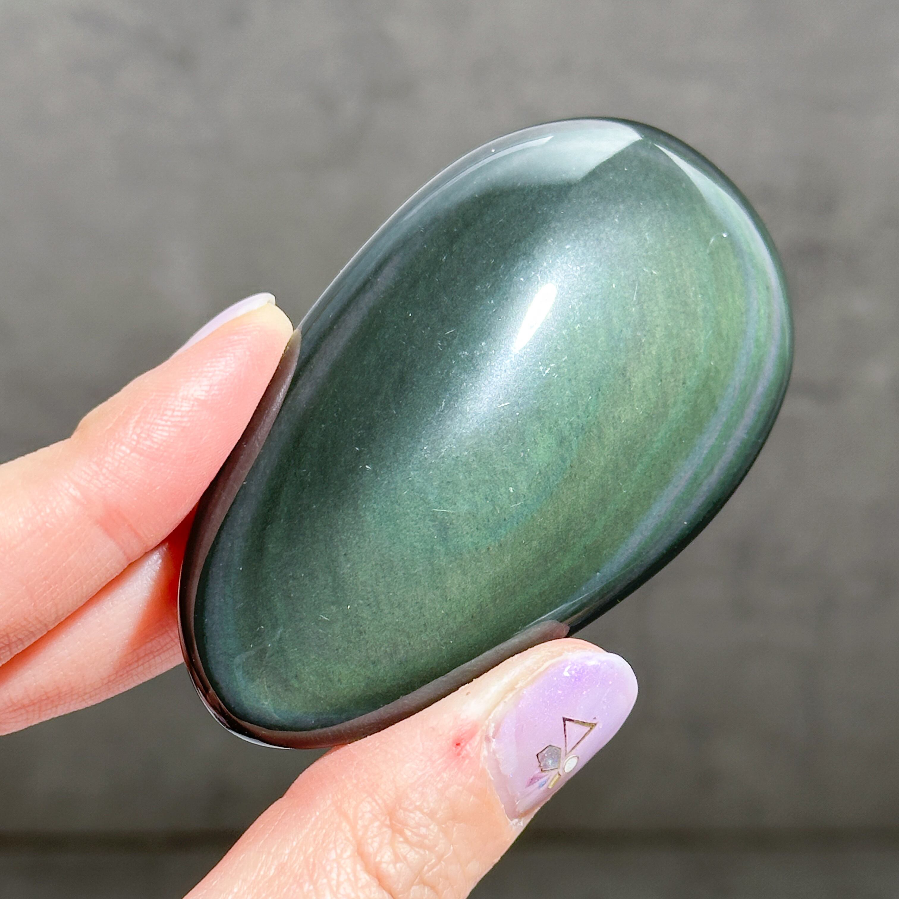 天然石　レインボーオプシディアン置き物 飾り物 レインボーオブシディアン 普賢菩薩 52×33×12mm : 天然石のお店