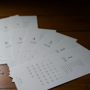 大枝活版室 / LETTER PRESS CALENDAR 2024〈カレンダー・活版・活版印刷・スケジュール 〉