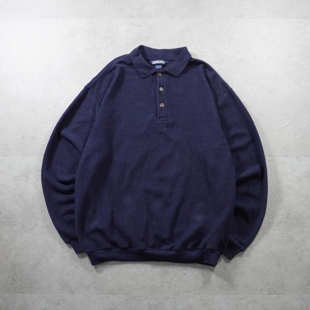 LANDS’END Piqué sweatshirt "made in USA" L 古着