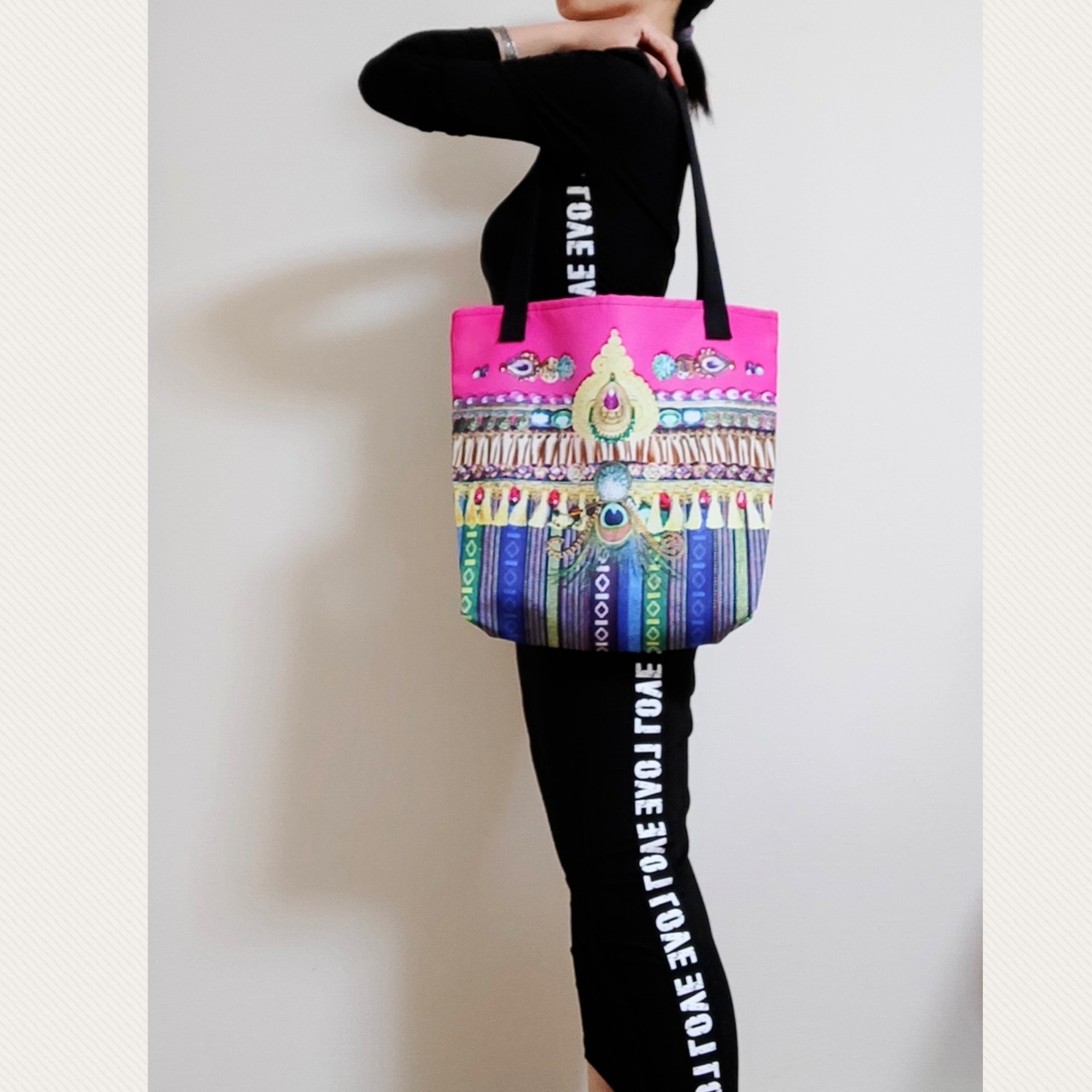 トートバッグ(M)【Arabian Palace Pink】