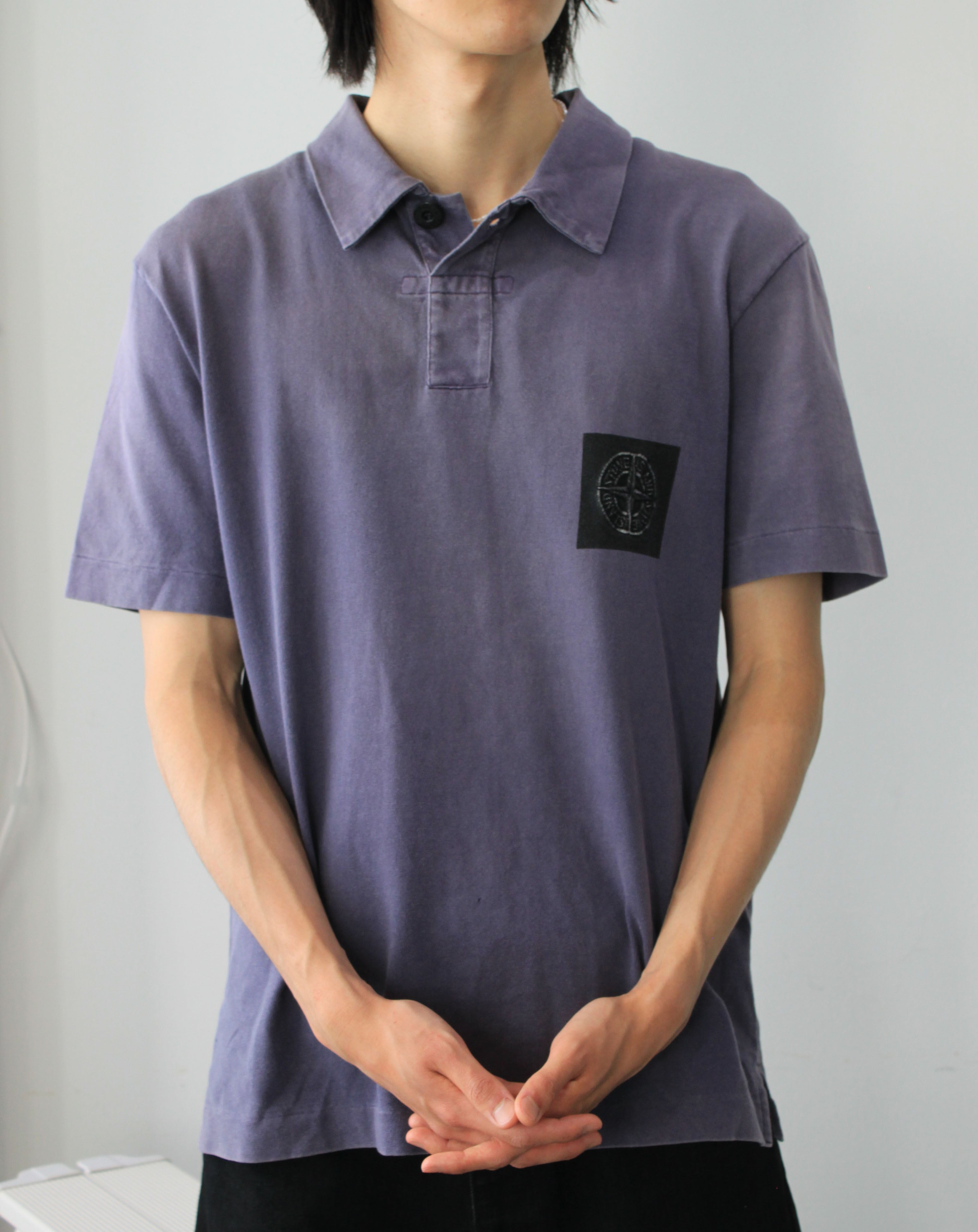 90s Vintage】STONE ISLAND Logo Polo Shirt | nawona