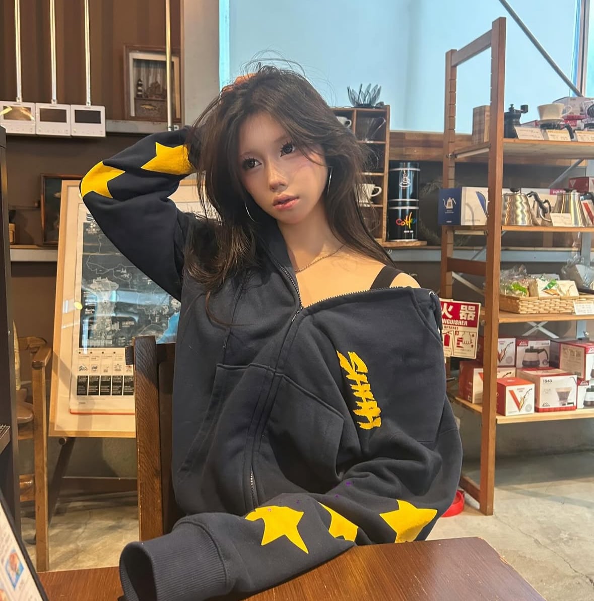 Shhh Design Zip Hoodie (Navy) | Pay ID