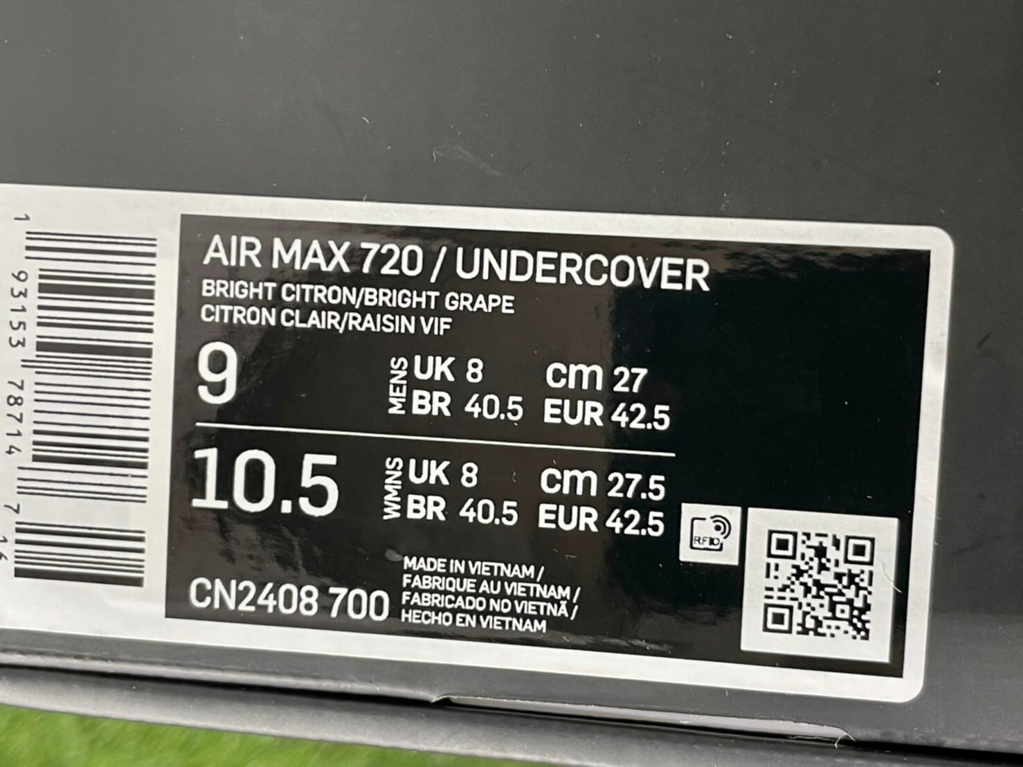 UNDERCOVER × NIKE AIR MAX 720 BRIGHT CITRON CN2408-700 27㎝ 45KJ0428 | BRAND  BUYERS OSAKA