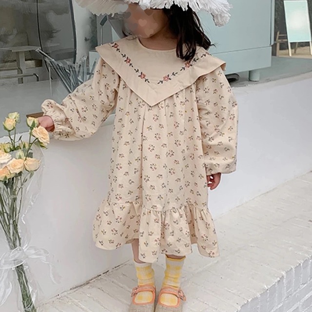 triangle collar floral onepiece