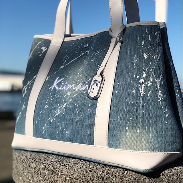 DENIM TOTE BAG ペンキ加工 | Kiiman