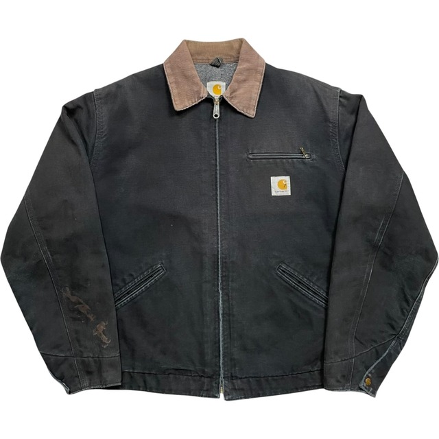 《L》Carhartt カーハート デトロイトジャケット フェード 襟コーデュロイ 胸ポケット ブラック no.10568