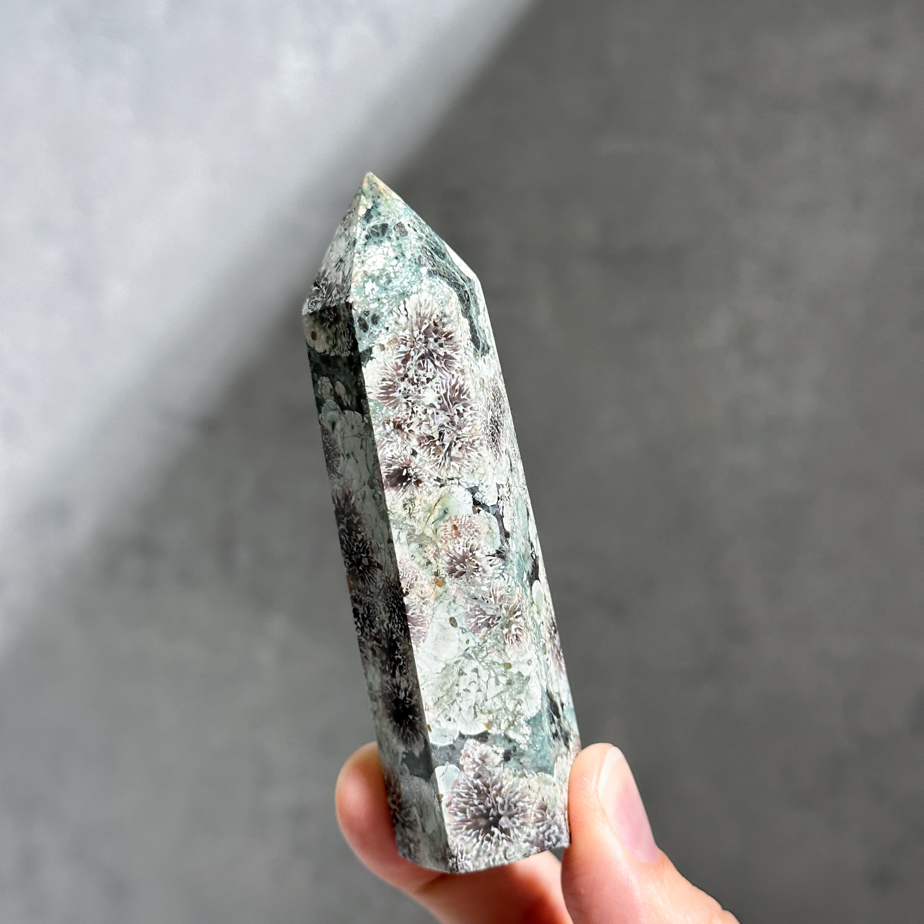グリーンフラワージャスパー タワー44◇ Green Flower Jasper ◇天然石