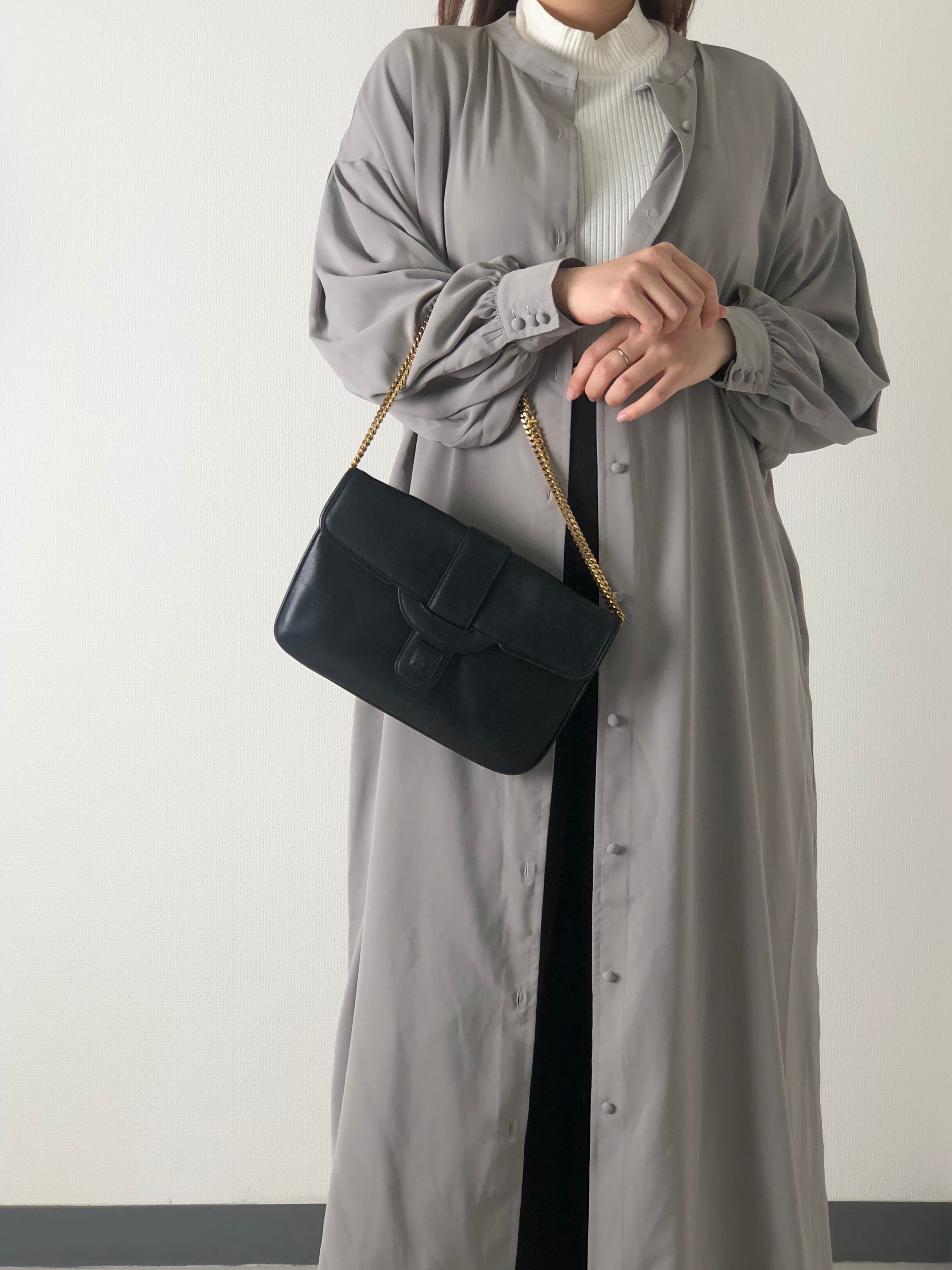 CELINE セリーヌ ブラゾン型押し ショルダーバッグ ブラック レザー