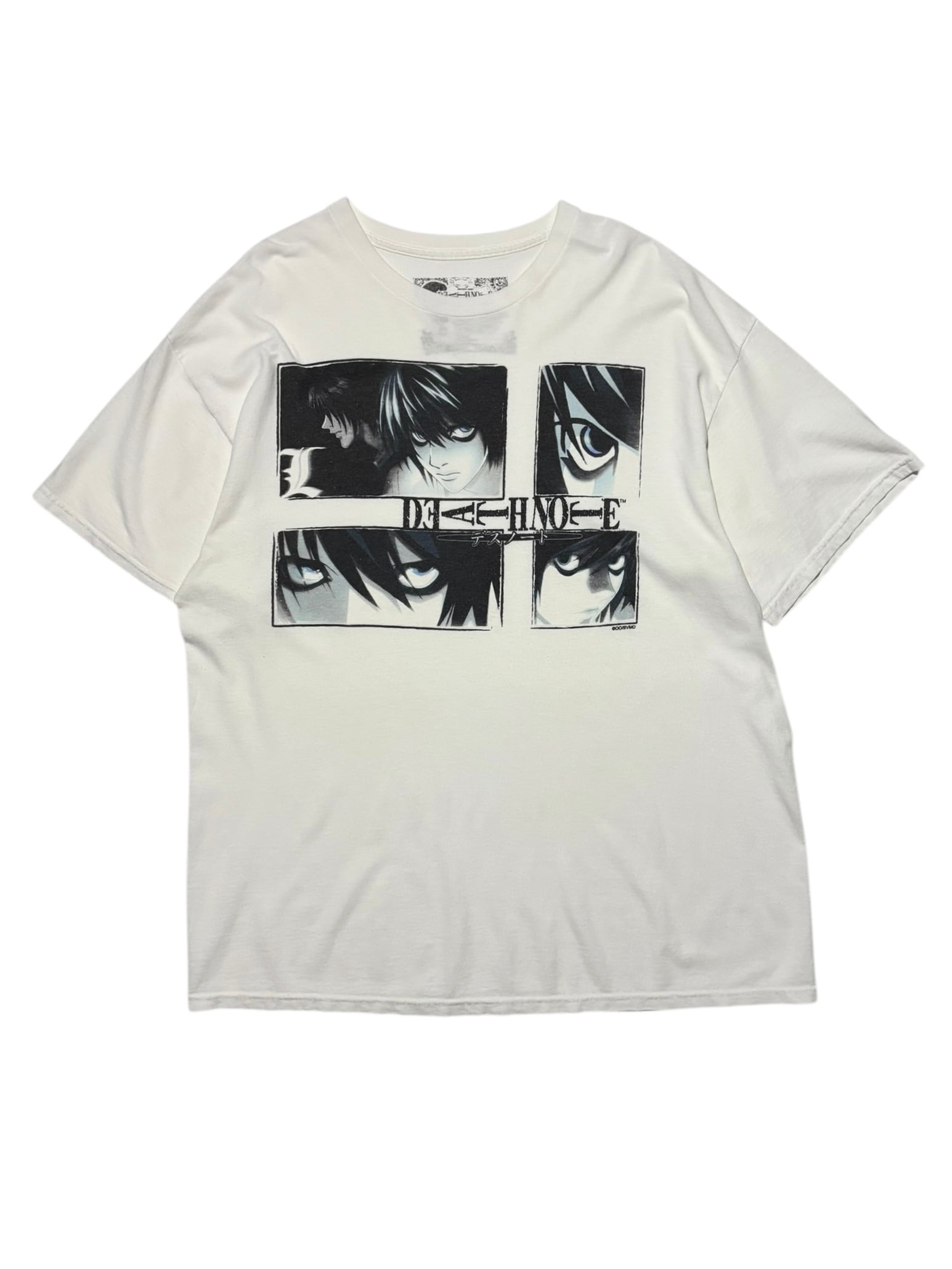 DEATH NOTE “L” グラフィックTシャツ ホワイト XL 正規品 アニメキャラ