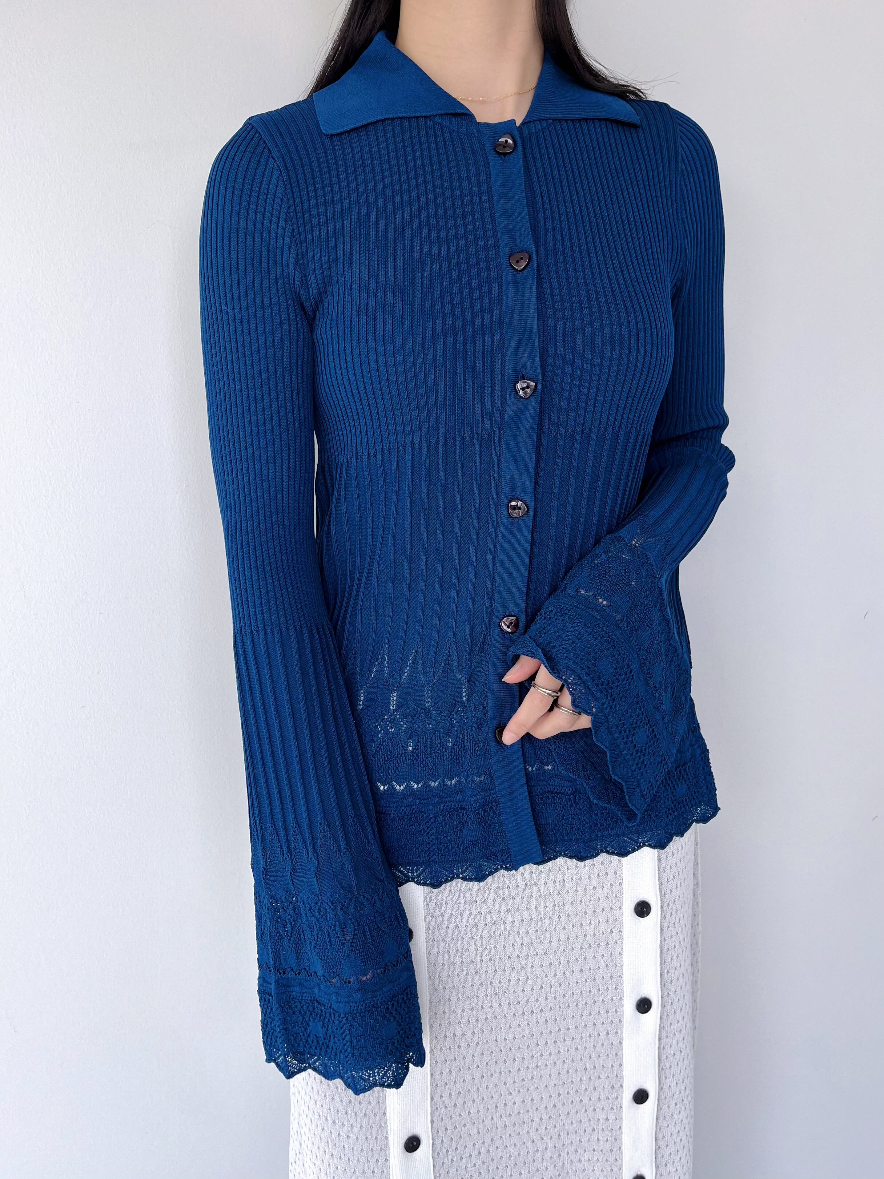 MURRAL Emerge flower knit shirt cardigan | KOKO MURRAL Emerge flower knit shirt cardigan | KOKO