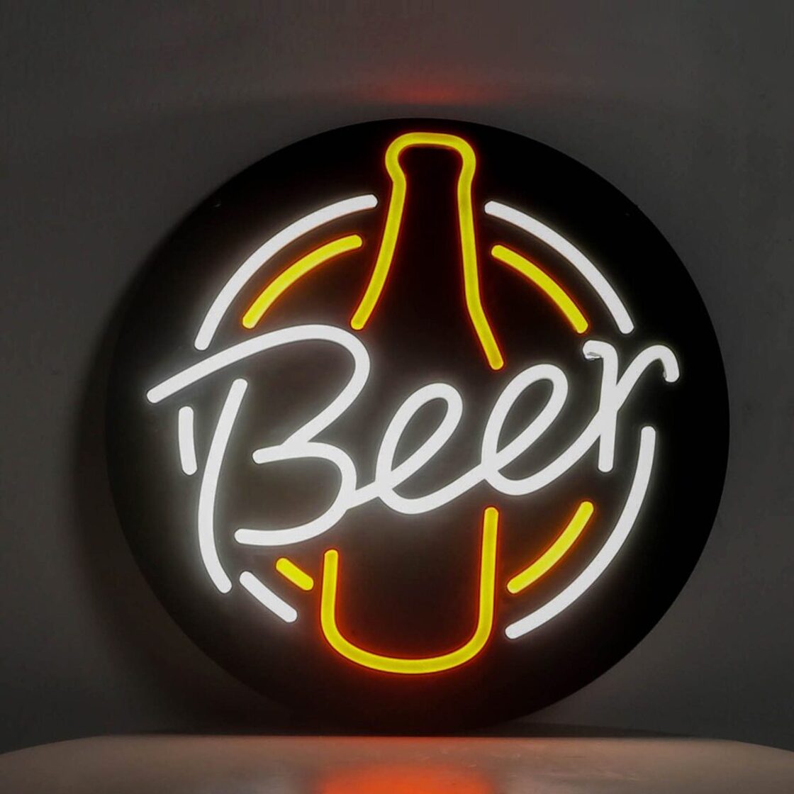 送料無料 特大 LEDライト ネオンサイン 看板 Beer 瓶ビール BAR Pub 