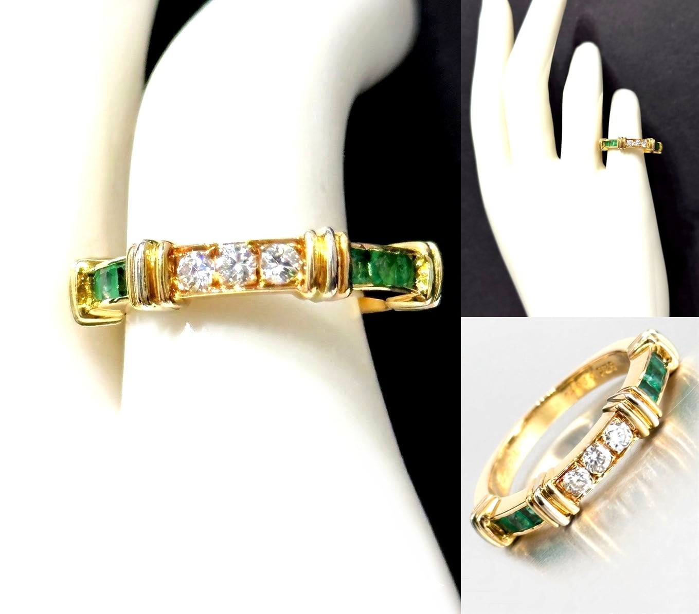 CARTIER カルティエ コンテッサ エメラルド ダイヤモンド リング K18