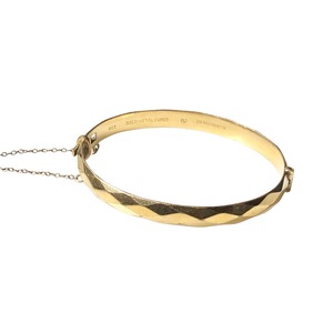 vintage 9ct rolled gold metal hinge bangle