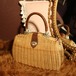 USA VINTAGE TURN LOCK DESIGN BASKET HAND BAG/アメリカ古着ターンロックデザインカゴハンドバッグ