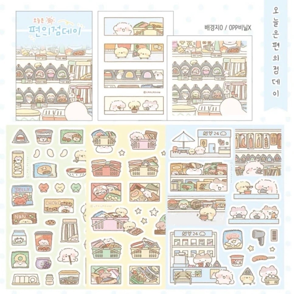 ★予約 nyung nyung shop 〔sticker set-コンビニ- 〕