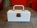 50s USA Vintage white plastic box bag