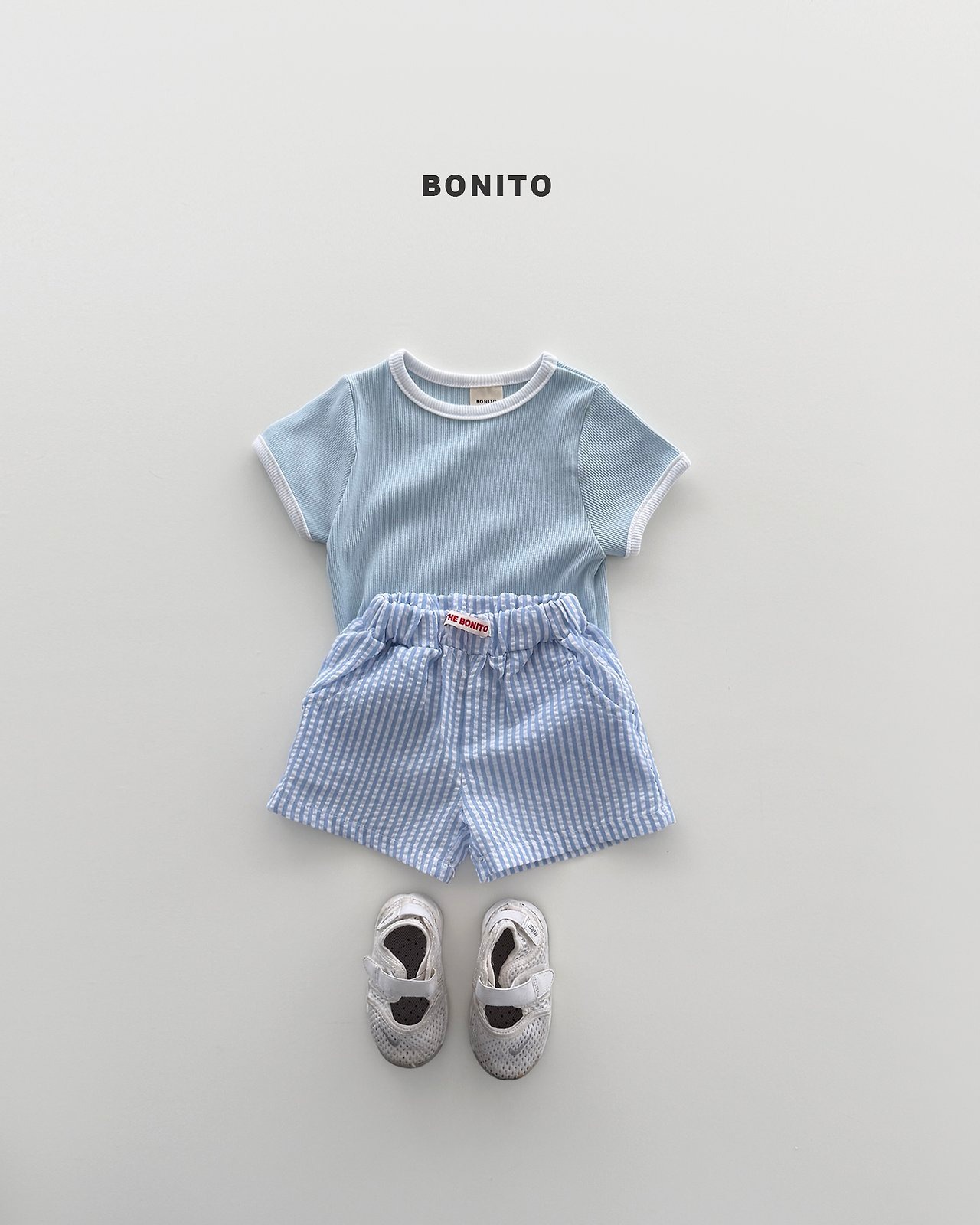 [BONITO] Vertical Shorts Set-up / [보니토] 세로줄반바지세트