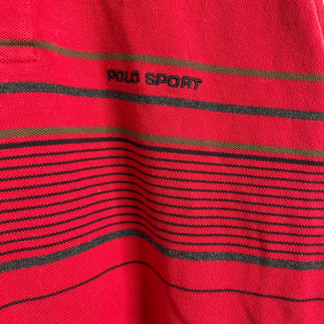 『送料無料』Ralph Lauren POLO SPORT ボーダー長袖ポロシャツ　90s