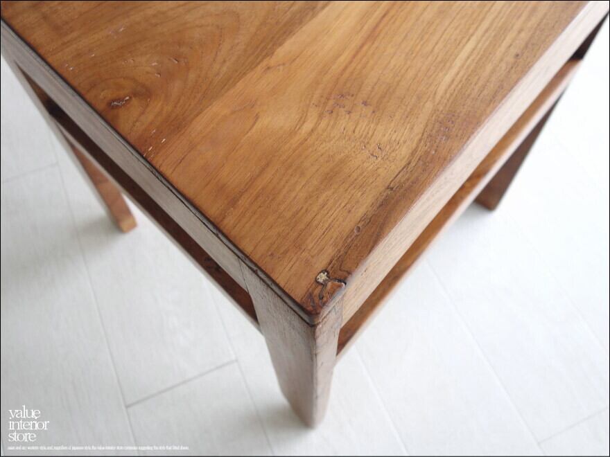 チーク無垢材 ヴィンテージチェアD イス 椅子 ダイニングチェア アンティーク レトロ 古材家具 再生家具 オイル仕上げ 表面再仕上げ済 |  valuestore