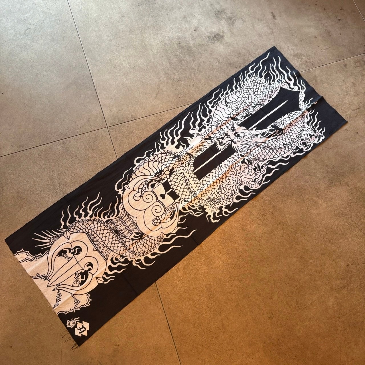 TENUGUI VERSION 伝統工芸 手ぬぐい KURIKARA side-A BLACK