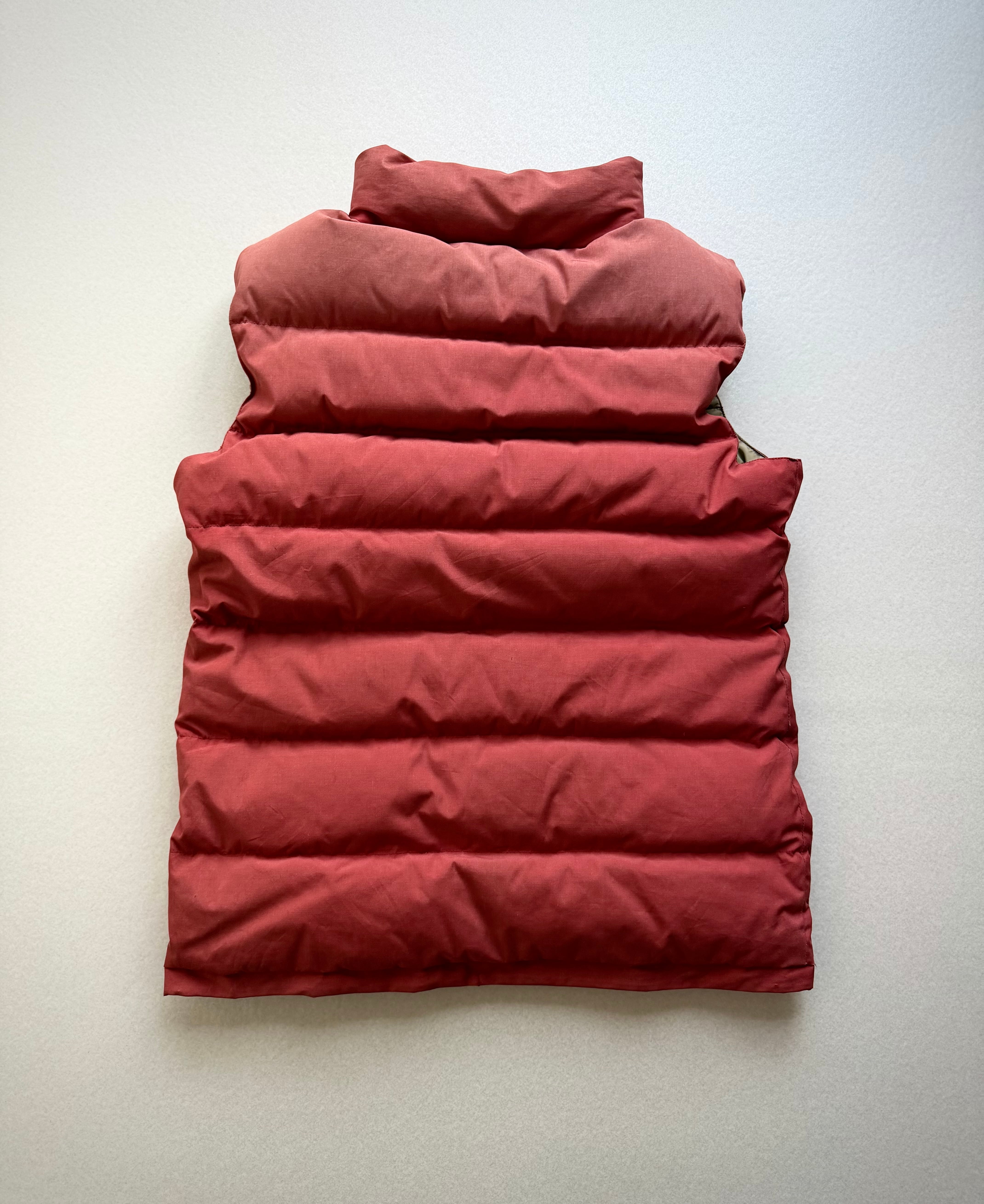 70s “ HOLUBAR ” DOWN VEST BRICK RED OLD VINTAGE 1970s ホルバー