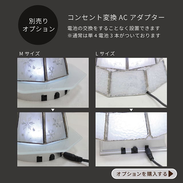 大人のクリスマスツリー／雪と氷の世界（Mサイズ）ステンドグラス