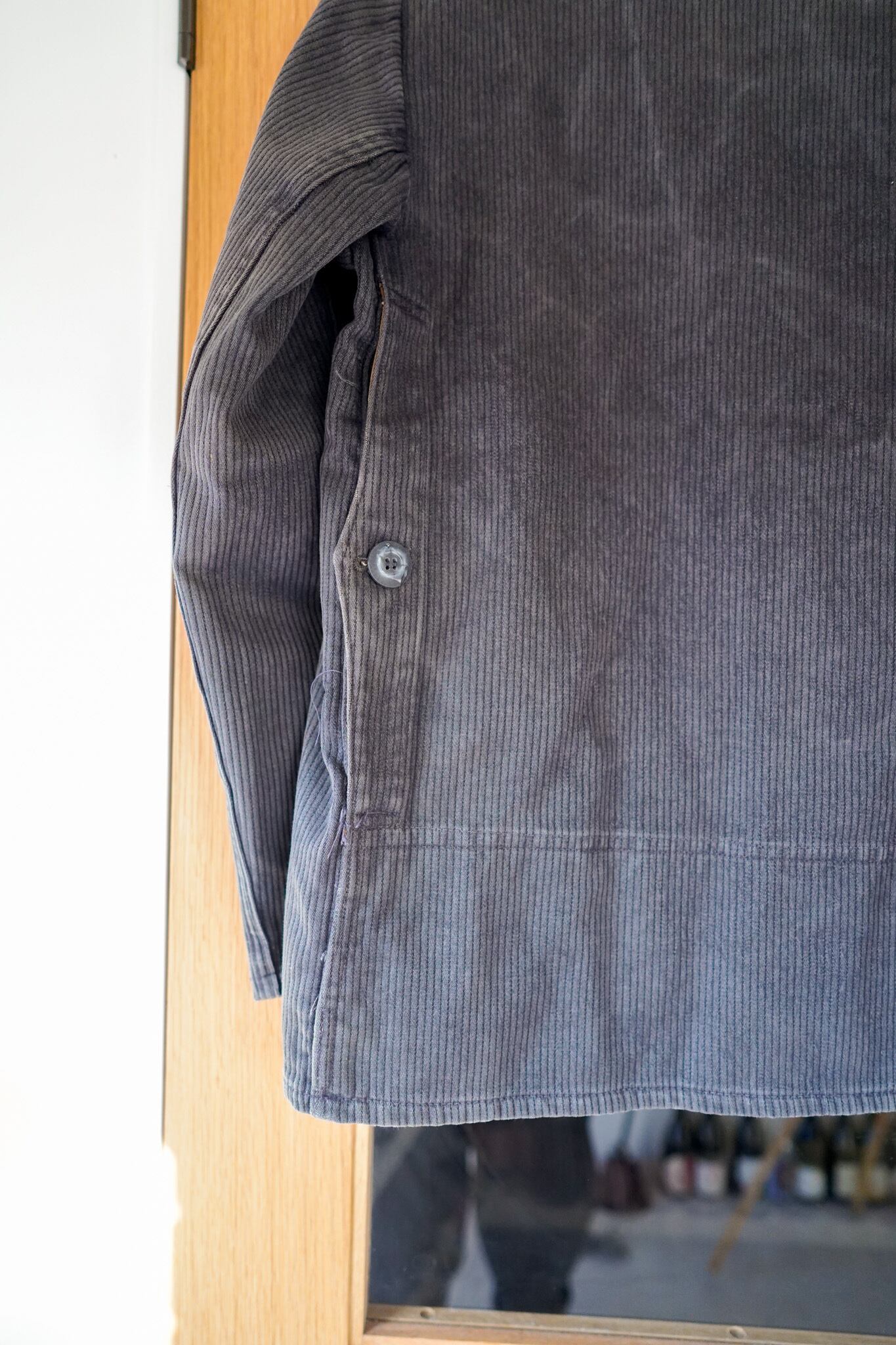 フレンチビンテージJKT フレンチピケ 40's] French Vintage Gray Cotton Pique Hunting Jacket