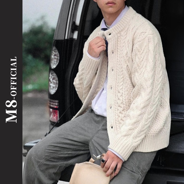 cable knit cardigan 2color M0389
