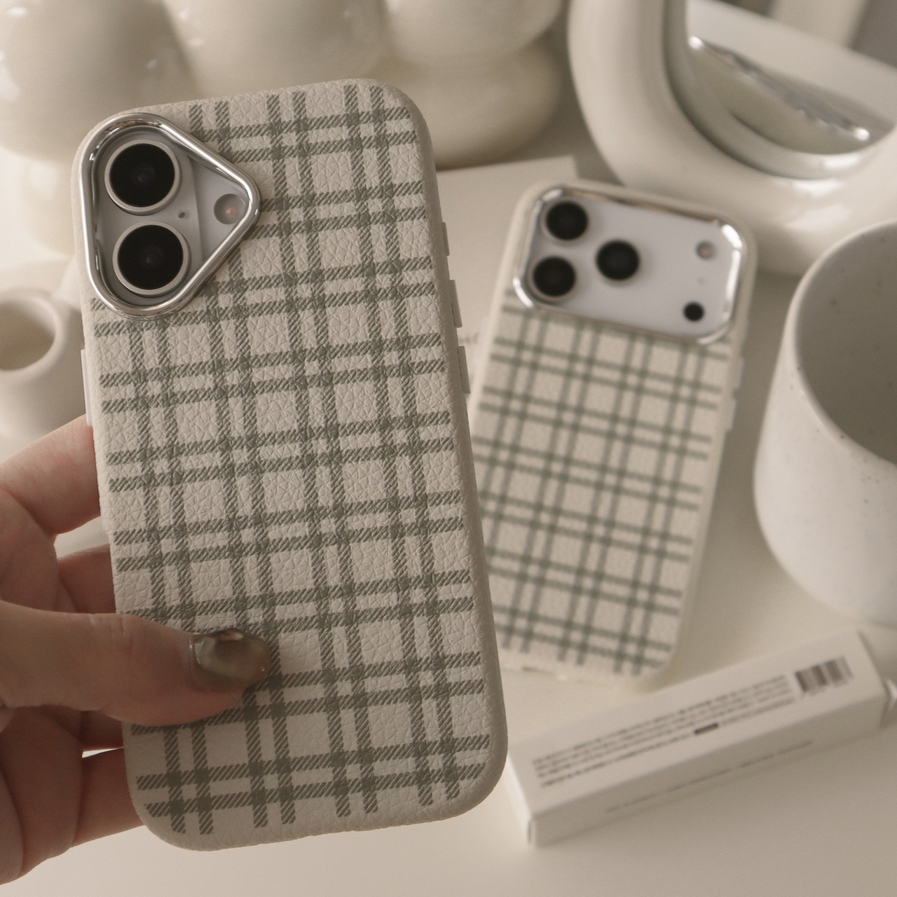 ［ phone case ］moss check