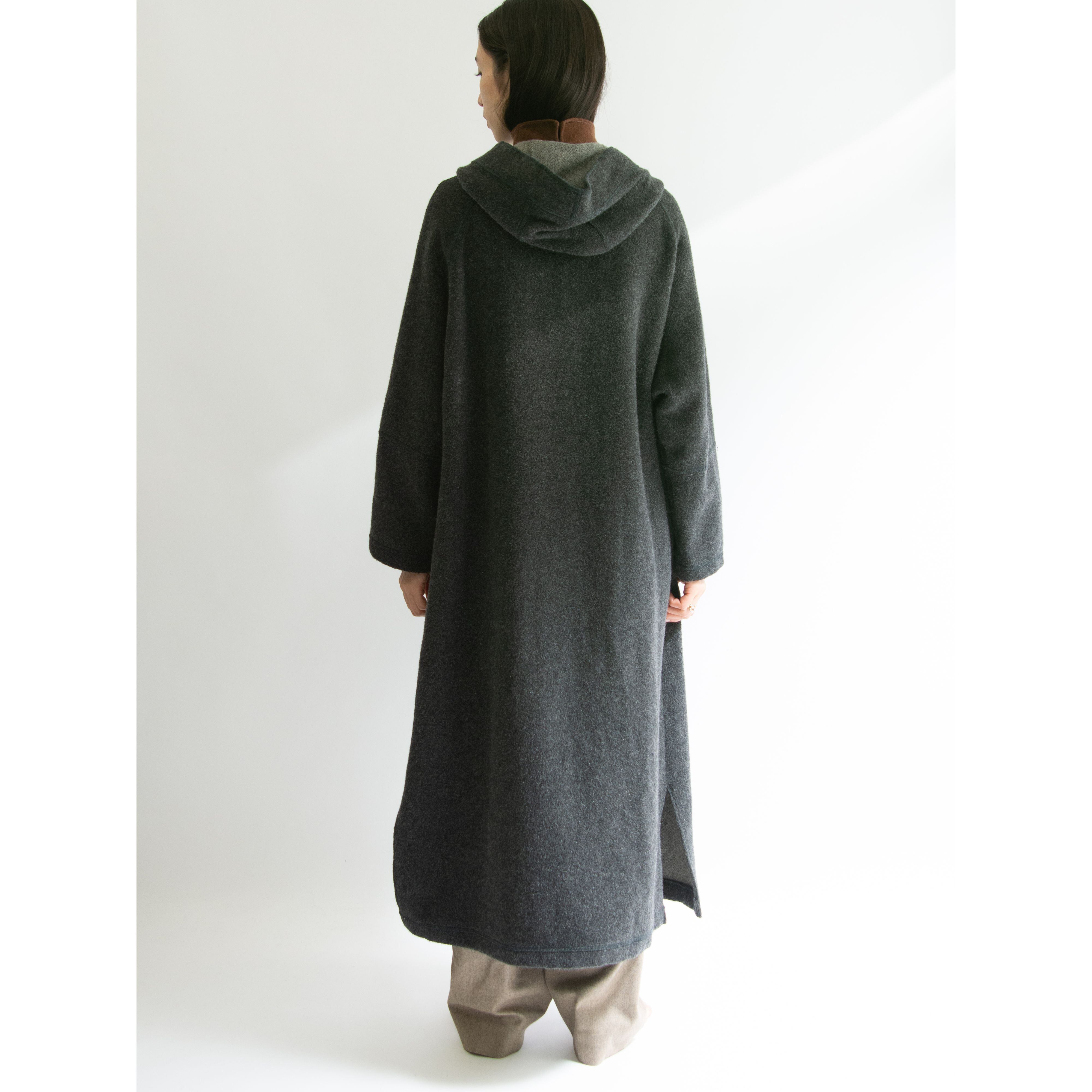 【NAFNAF LEAGUE】Wool-Polyester Fooded Long Coat（ウールポリエステル フードロングコート）