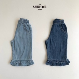 [SAINTDOLL] Petit Frill Denim Pants / [세인트돌] 쁘띠프릴데님팬츠
