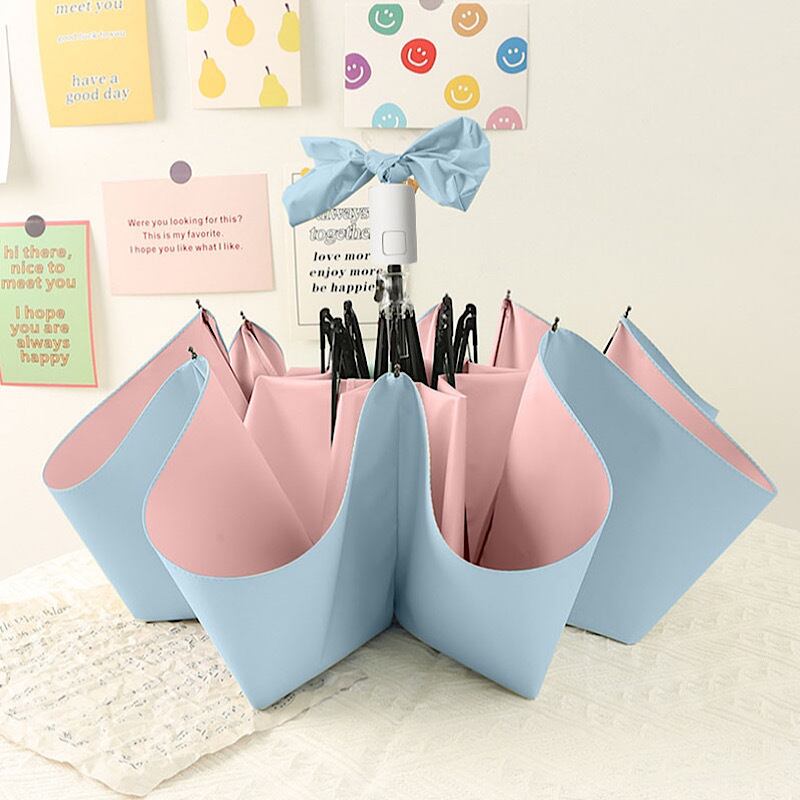 雨でも晴れでも ２way 折りたたみ式傘 パステルカラー 折りたたみ傘 傘 日傘 日差し避け Uv 韓国雑貨 バイカラー シンプル レイングッズ Lamitte Deco トレンド 韓国ファッション ショップ Base店