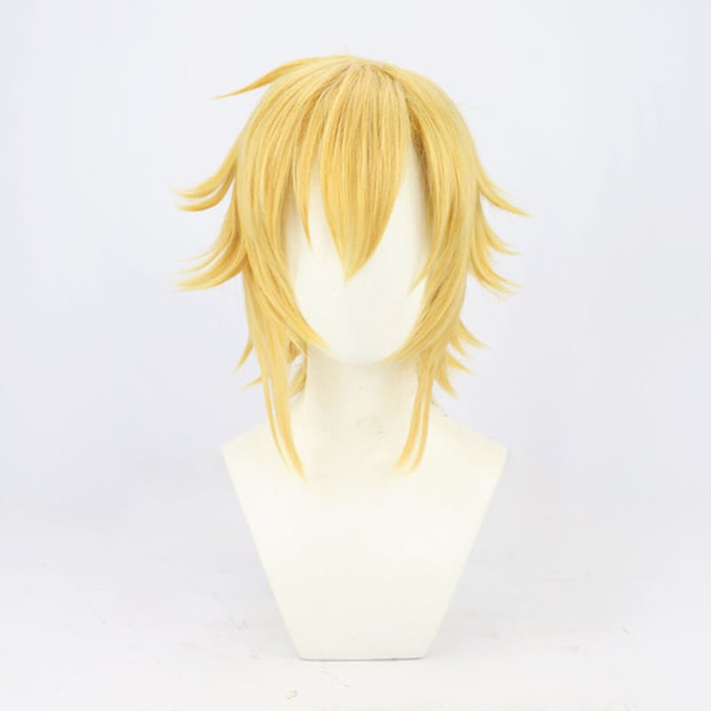 コスプレ耐熱ウィッグ ゴールド ウルフカット ショートウィッグ コスプレ耐熱ウィッグ ゴールド ウルフカット ショートウィッグ