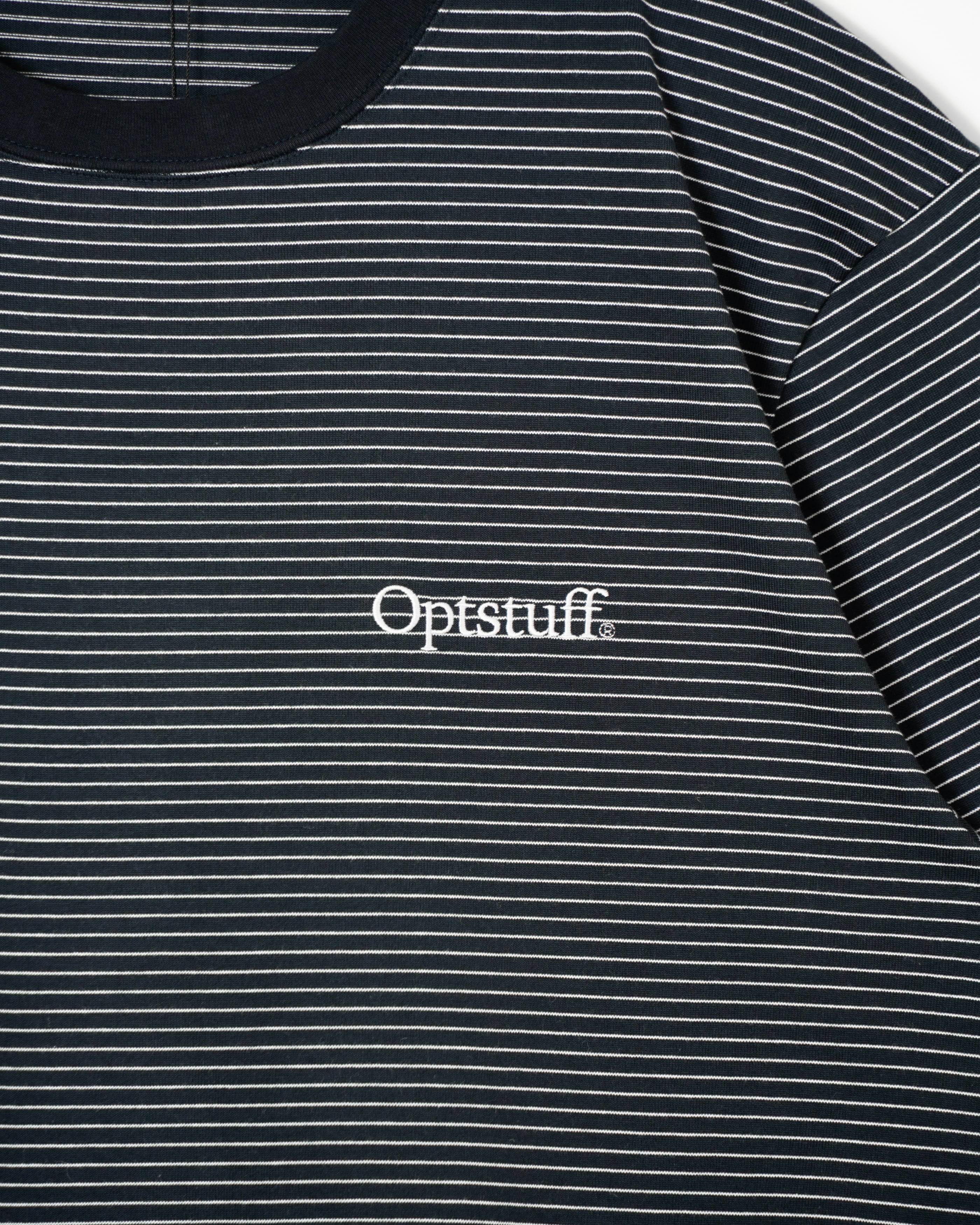 OPTSTUFF] DRAWSTRING BORDER LONG SLEEVE T-SHIRT (NAVY) | OPTSTUFF