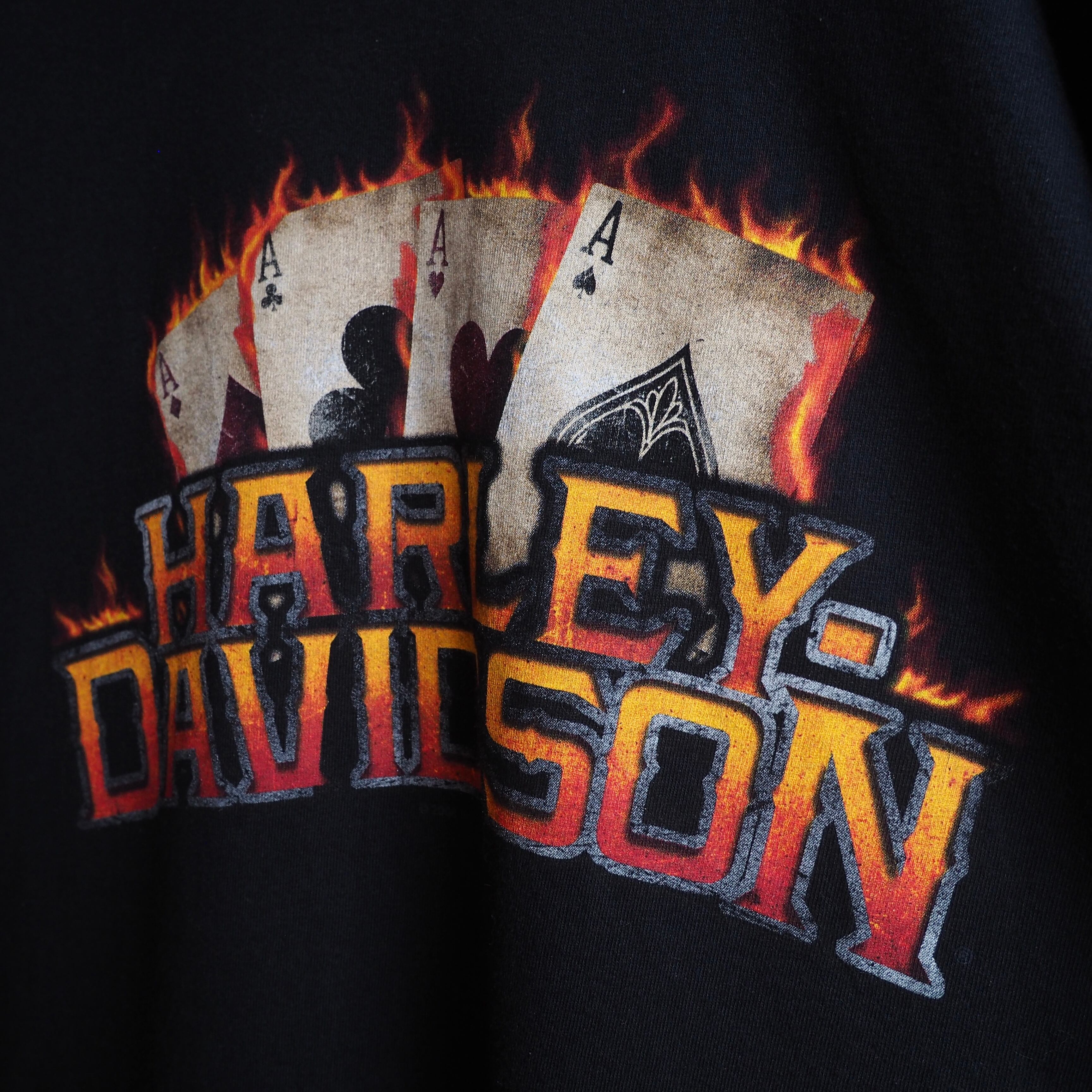 ” Harley-Davidson ” Casino printed Black loose Tee (made in Usa)