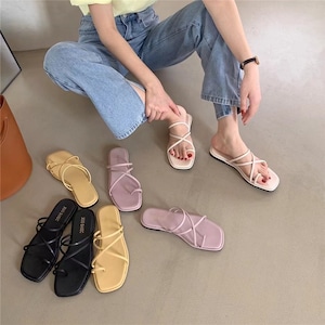 Square Toe Flat Sandals KRE1765