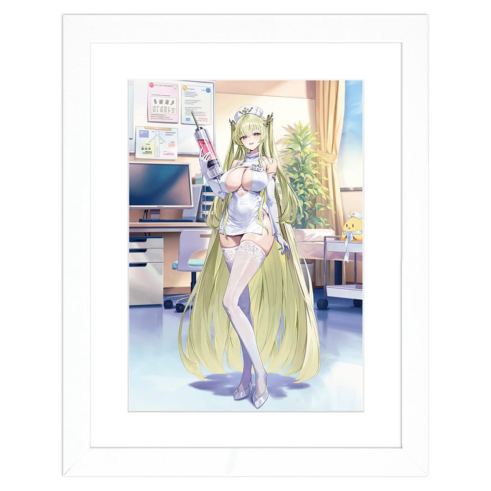 アズールレーン 描き下ろしキャラファイングラフ(ナポリ/ナース) A4