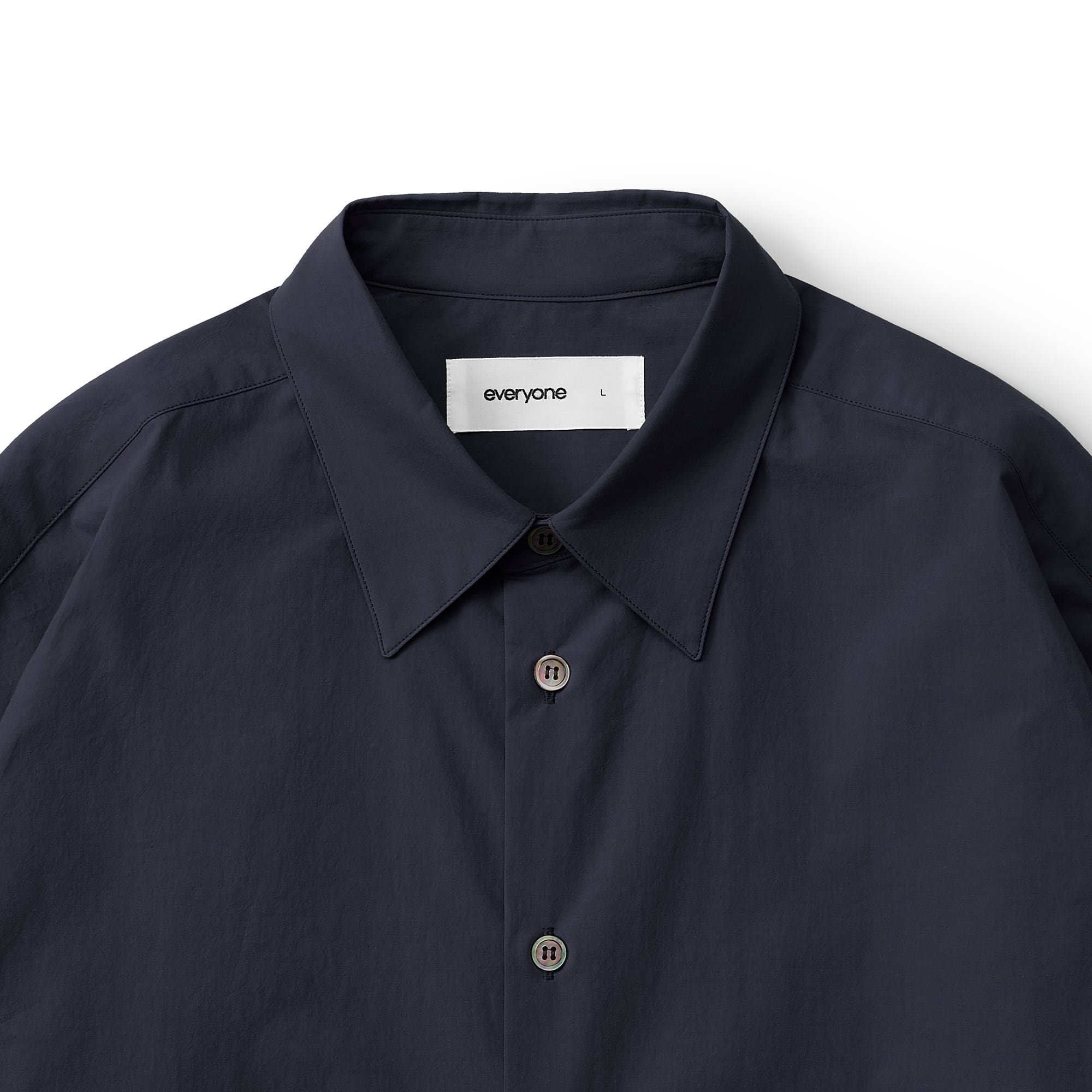 everyone typewriter regular collar shirt (NAVY) | everyone