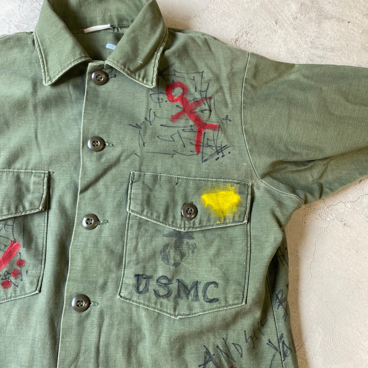 60〜70年代 USMC ミリタリー ユーティリティシャツ ミリタリーシャツ 