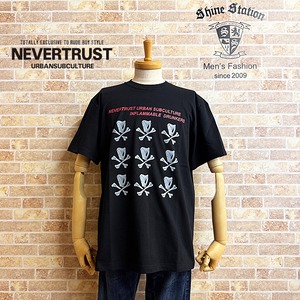 【ネバートラスト】ギネスボーン半袖Tシャツ　カラー：ブラック