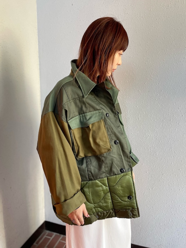 THRIFTY LOOK( PATCH WORK FUTIGUE JACKET )