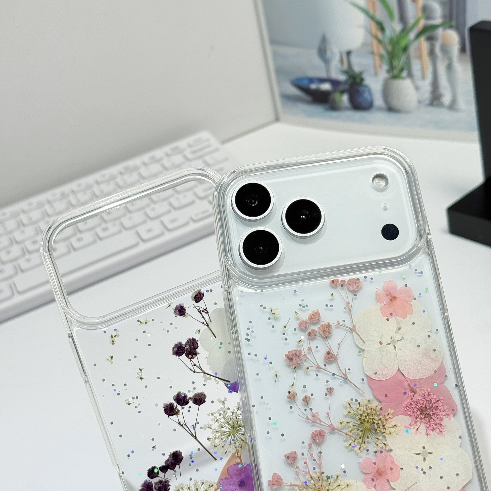 押し花 ドライフラワー iphone 17 16 15 14 13 12 ケース クリア