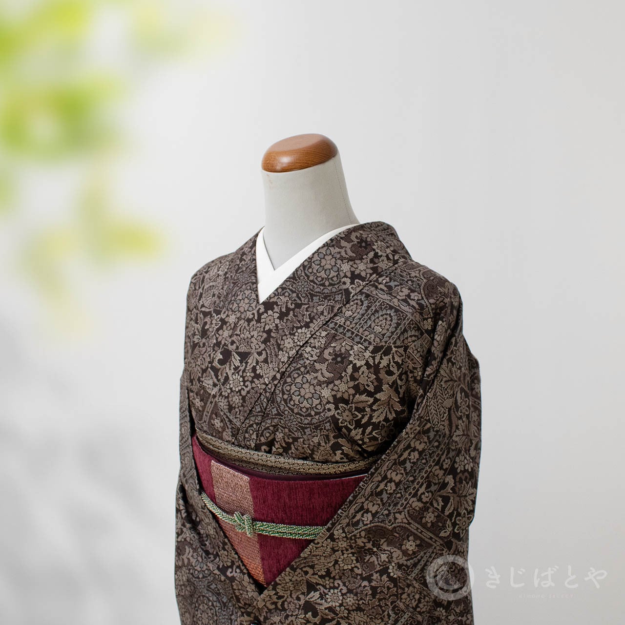 正絹紬 花鳥の総柄 袷 | きじばとや