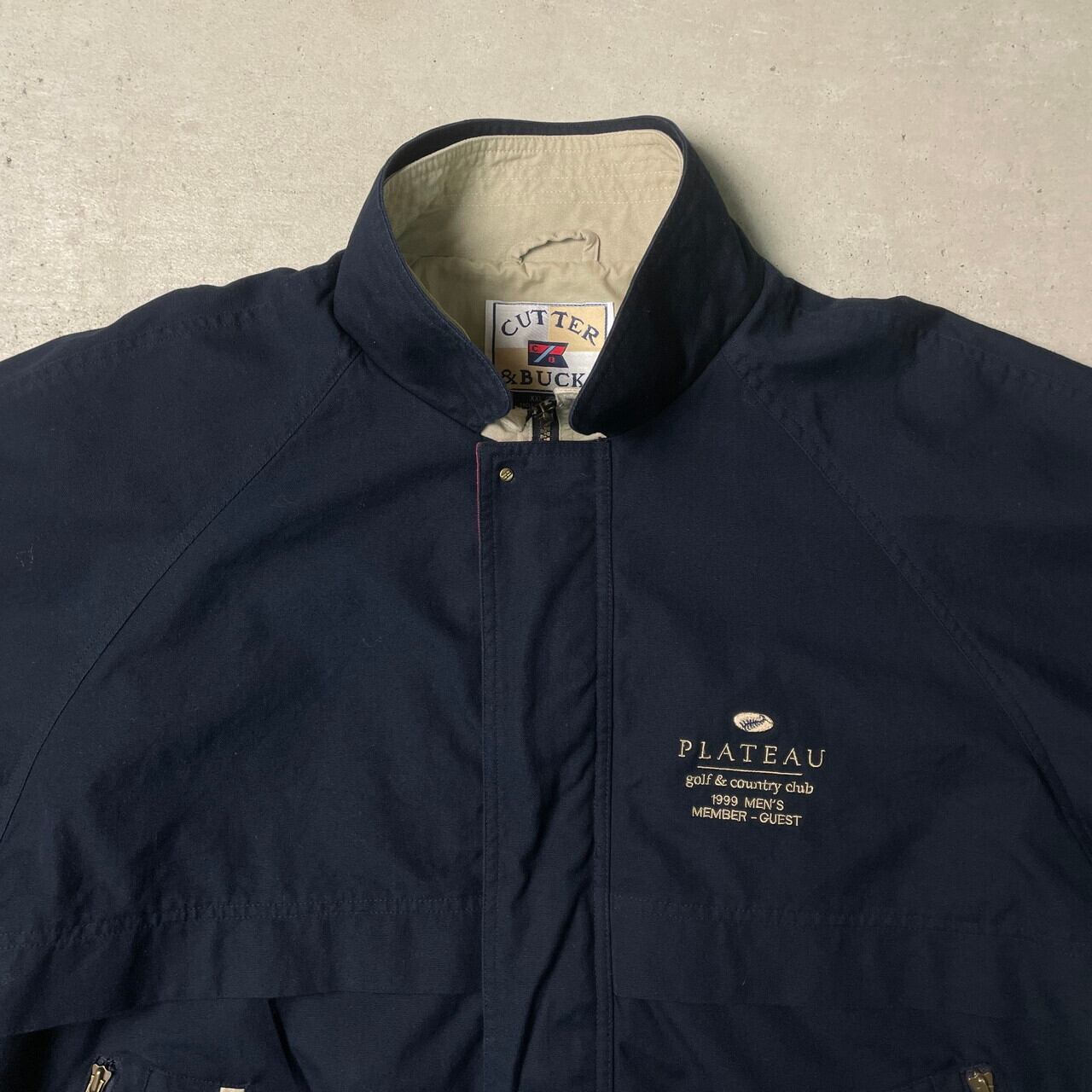 90年代 CUTTER&BUCK コットンジャケット ブルゾン golf メンズ2XL 古着