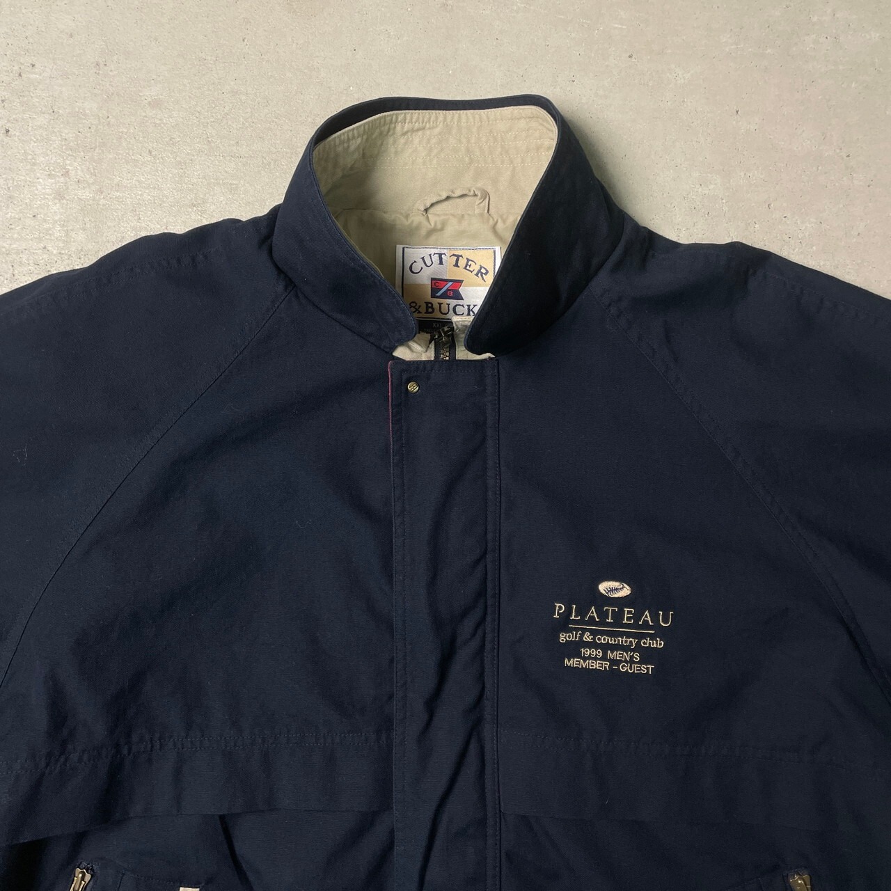 90年代 CUTTER&BUCK コットンジャケット ブルゾン golf メンズ2XL 古着 