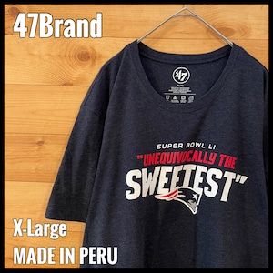 【47Brand】NFL ニューイングランド・ペイトリオッツ Tシャツ スーパーボウル New England Patriots アメフト XL ビッグサイズ us古着 アメリカ古着